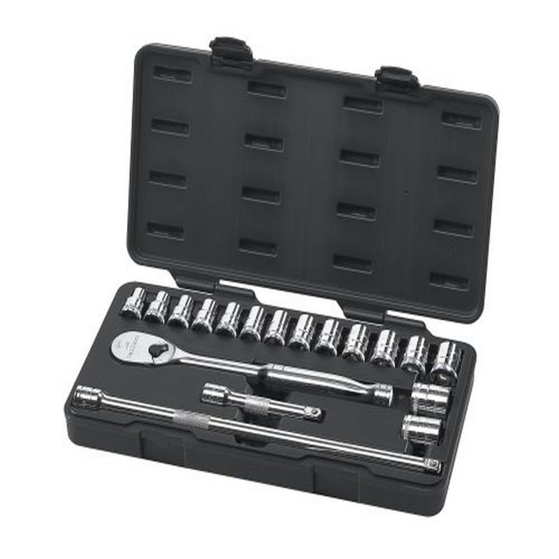 GEARWRENCH 18 Pc 12 Drive 6 Pt Standard Mechanics Tool Set Metric 80708