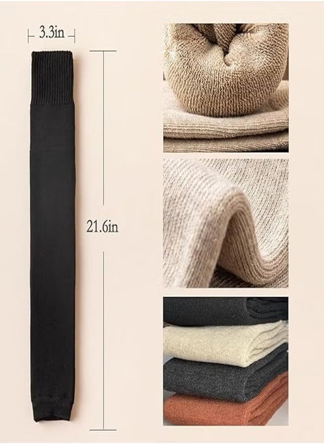 Generic - Warm Leg Warmers 4 pairs Women's Winter Thigh High Stockings and Knee High Socks Fashionable Comfort - Image 1