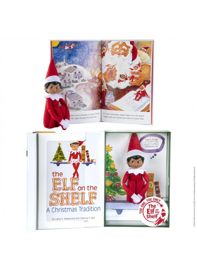 The Elf on the Shelf The Elf on the Shelf: A Christmas Tradition - Girl Scout Elf with Brown Eyes - Includes Artfully Illustrated Storybook, Keepsake Box and Official Adoption Certificate  - Image 1
