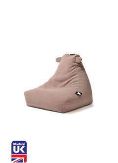 Extreme Lounging Extreme Lounging® - Original Mini Teddy Bean Bag for Kids - Made in UK - Premium Quality Double Stitched Bean Bag - Cosy, Warm & Comfortable - Soft & Lightweight with 2 Teddy ears - Color Heather  - Image 1