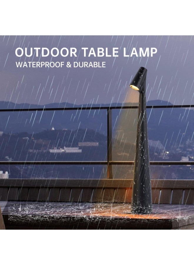 Portable LED desk lamp with touch sensor, 3-level brightness desk lamp, 3-color touch-controlled rechargeable lamp, night light, bedside lamp, dining room light（black） - Image 5