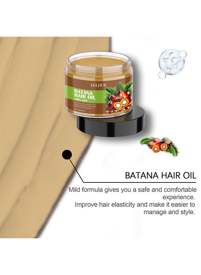 EELHOE Batana Hair Oil, suitable for nourishing, moisturizing, repairing damaged hair, improving frizz and split ends, smoothing and shining - 120g - Image 2