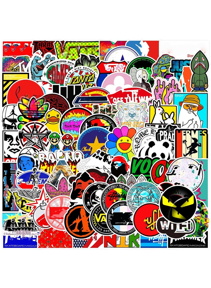 100Pcs Waterproof Stickers for Water Bottle, Laptop, Skateboar,d Computer, Phone.Cute Cartoon Stickers for Kids Teens - Image 1