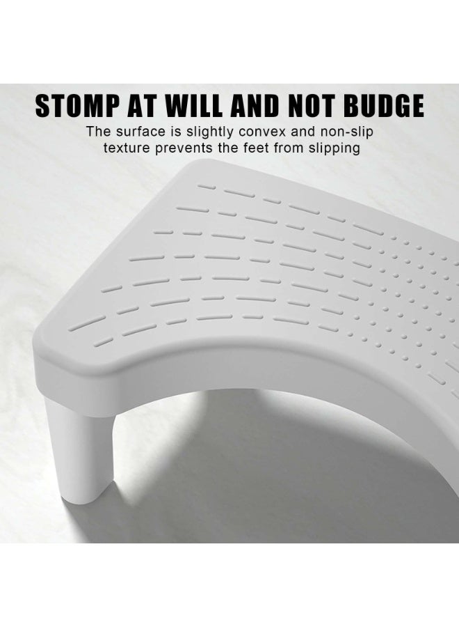 ZERIFAM Toilet Stool Poop Stool, Squatting Potty Stool for Adults, Portable Plastic Toilet Step Stool, Non-Slip Poop Foot Stool for Bathroom, Foot Rest Stool, Healthy for Seniors and Kids - Image 5