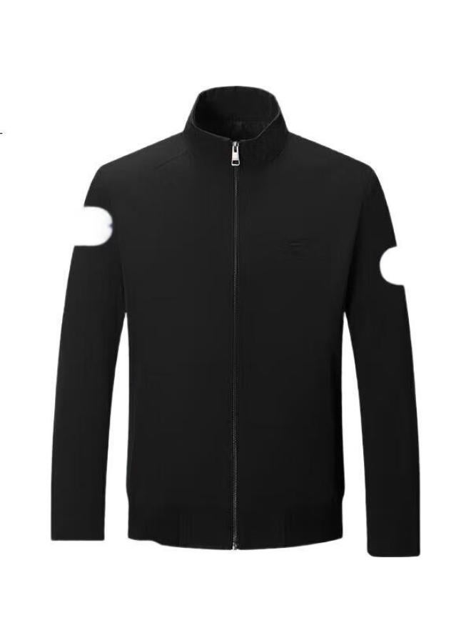 Septwolves Men'S Jacket Spring And Autumn Stand Collar Embroidered Wolf Logo Business Casual Commute Versatile Easy Care Men'S Clothing - Image 1