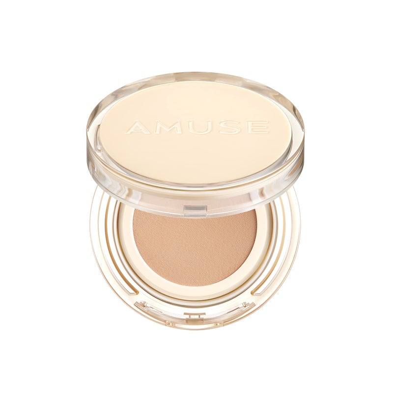 AMUSE SEOUL Dew Jelly Vegan Cushion Foundation (02 NUDE) | dewy, glow, long-lasting, double coverage, clean beauty, lightweight, natural look, foundation for sensitive skin, hydrating cushion - Image 1