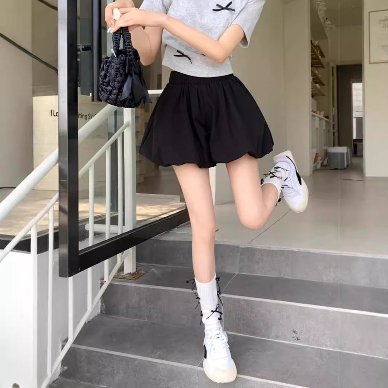 High Waist Lantern Pants Womens Pants Summer Thin Culottes 2024 New Arrival Pants Hot Style Casual Pupd Shorts White - Image 4