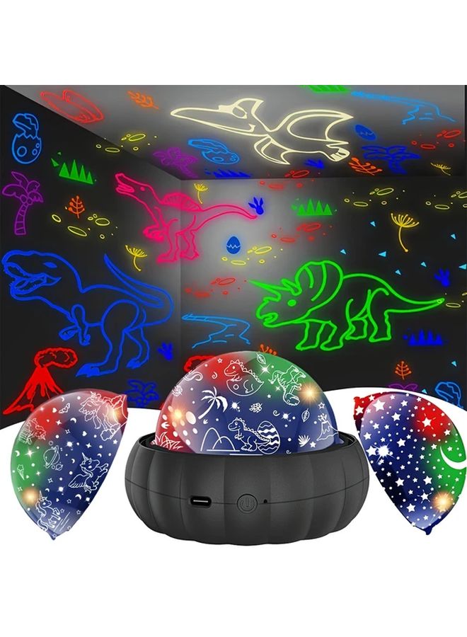 Blue Starry Sky Projection Lamp 360 Rotation 12 Color Changing Modes USB Powered Mood Light - Image 1