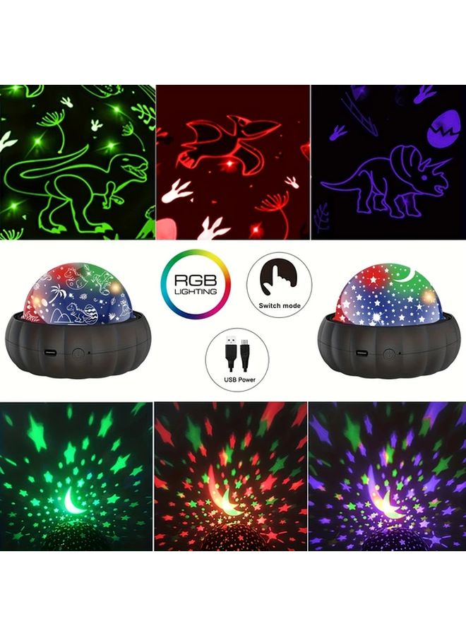 Blue Starry Sky Projection Lamp 360 Rotation 12 Color Changing Modes USB Powered Mood Light - Image 5