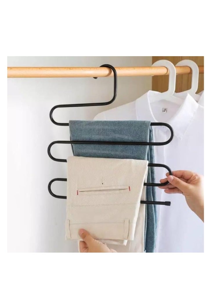 Stainless steel spiral clothes and pants hanger - 2 pieces - Image 1