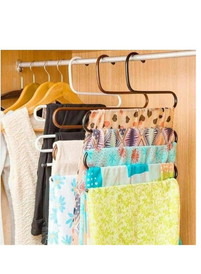 Stainless steel spiral clothes and pants hanger - 2 pieces - Image 3