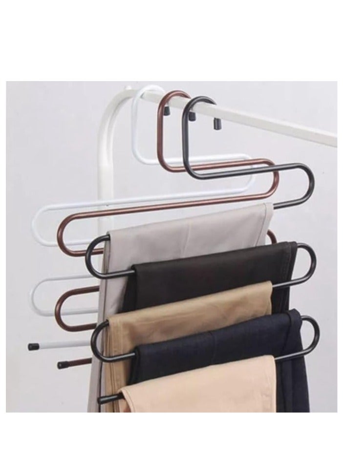 Stainless steel spiral clothes and pants hanger - 2 pieces - Image 1