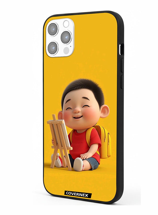 Covernex Apple iPhone 12 Pro Protective Case Cover Printed Featuring Little Artist - Image 1