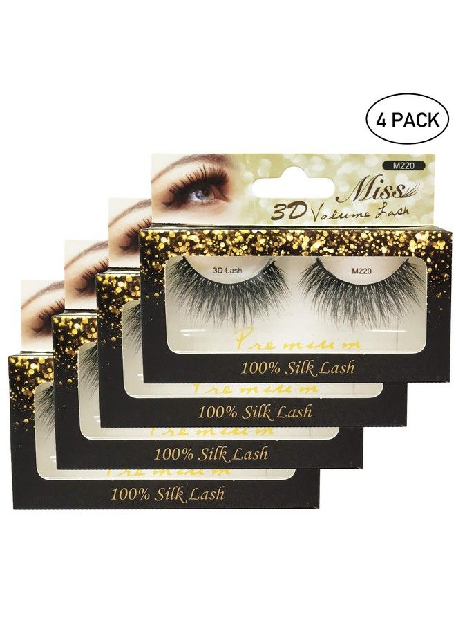 Miss Lashes رموش ميس [4 عبوات] رموش صناعية 3D بحجم مكثف مدبب - Image 3