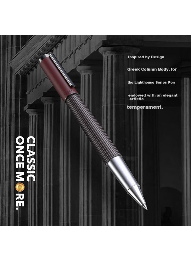 Bernard Shaw Lighthouse Dragon Blood Red Pearl Pen Luxury Pen Refill Gift Box Signature Pen Set Business High-end Men's Office Stationery Gift Lover Gift High-end Birthday Gift - Image 3