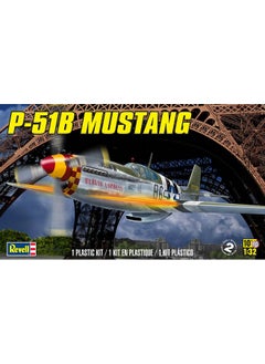 Revell Revell Level 4 Model Kit North American P-51B Mustang Fighter Aircraft 1/32 Scale Model  - Image 2