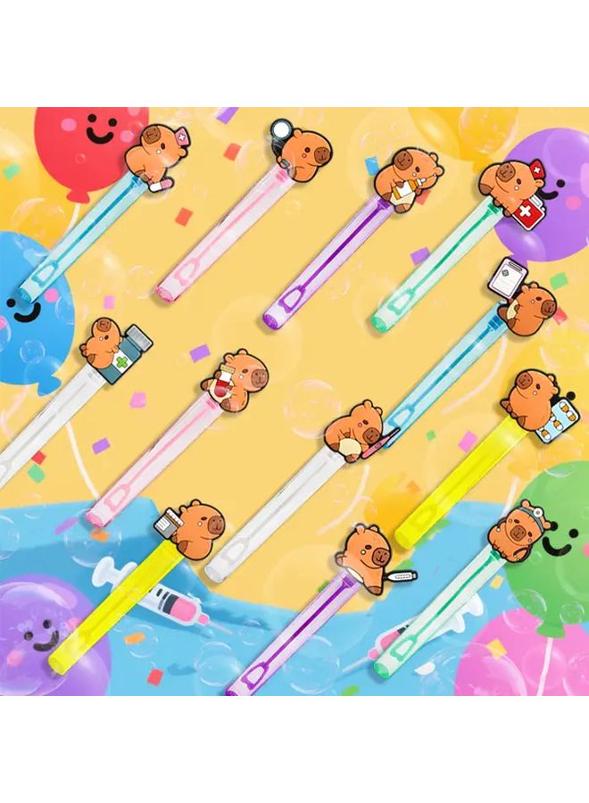 Capybara Nurse Day 12pcs Bubble Wand Photo Booth Props Foam Sticks Party Decorations - Image 1