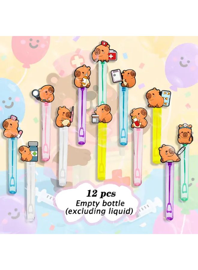 Capybara Nurse Day 12pcs Bubble Wand Photo Booth Props Foam Sticks Party Decorations - Image 5