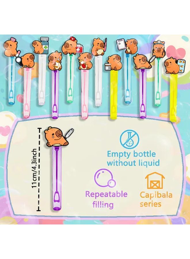 Capybara Nurse Day 12pcs Bubble Wand Photo Booth Props Foam Sticks Party Decorations - Image 3