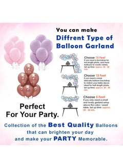 Storio Storio Foil 60Pcs Balloon Set For Girls' Birthday Decorations - Pink And Purple Theme  - Image 2