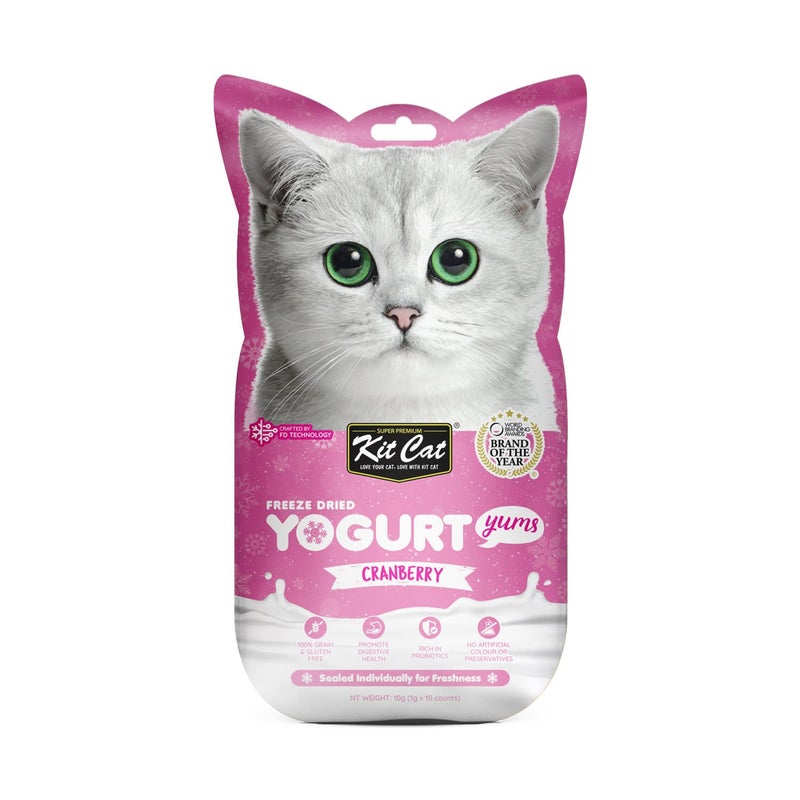 Kit Cat 2 pcs-Kit Cat Freeze Dried Yogurt Yums – Cranberry - Image 1