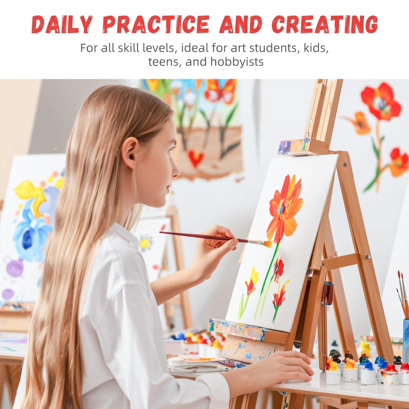 Simetufy Canvas Boards for Painting 8 x 10 inch, 24 Pack Flat Painting Canvas Panels, 8oz Gesso Primed Acid-Free 100% Cotton for Acrylic, Oil Watercolor Paint - Image 2