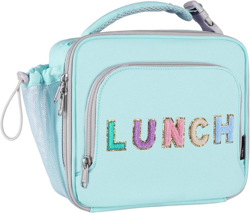 Amersun Kids Insulated Lunch Box- Water-Resistant, Reusable Cute Lunch Tote Bag with Water Bottle Holder & Multi-Pocket-Ideal for Ages 3+ Girls, School,Travel(Light Blue) - Image 1