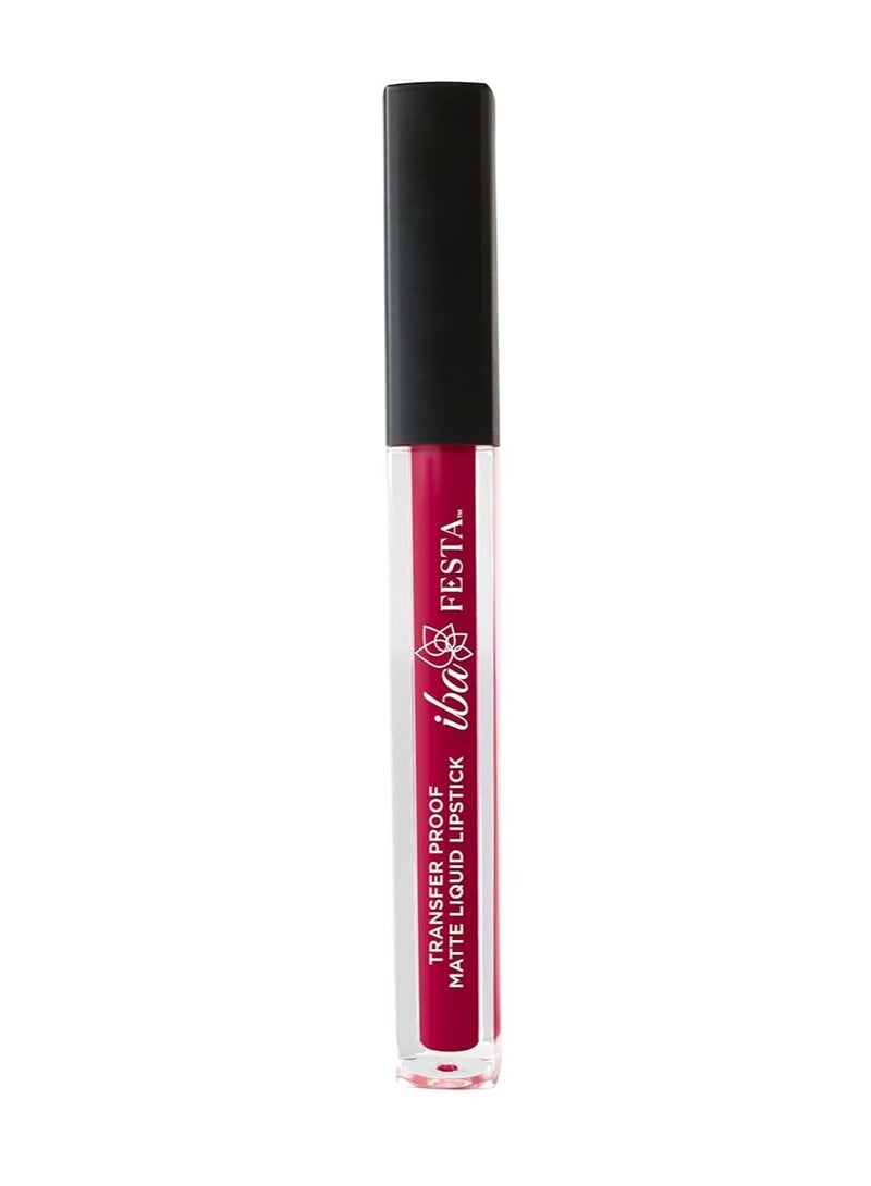 Iba Festa Transfer-Proof Matte Liquid Lipstick Shade 09 Magenta Pink 5ml - Image 1