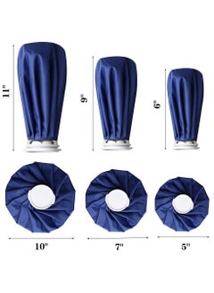 Chabeia 3-Pack Reusable Ice Bags – Hot and Cold Therapy for Injuries, First Aid Ice Packs for Sports Relief, Deep Blue (11”, 9”, 6”)  - Image 2