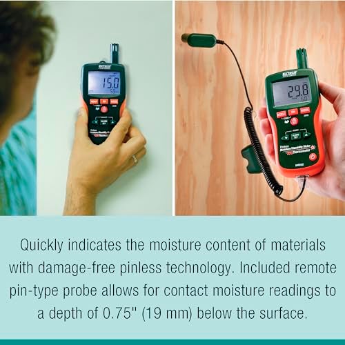 Extech MO290 Pinless Moisture Psychrometer with IR Thermometer - Image 3