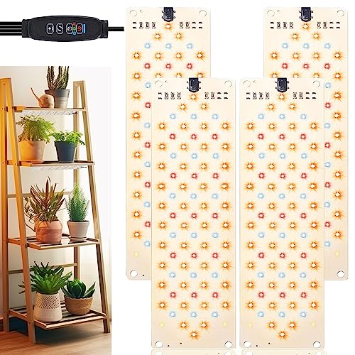 Rocoking Grow Light,40W Ultra-Thin Panel Grow Lights for Indoor Plants,316LEDs Full Spectrum Grow Lights for Under Cabinet Plant, Grow Lamp with 3/9/12H Timer,10 Dimmable Levels for Plants Growing (4pcs) - Image 1