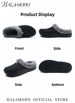 Unisex Winter Fur Lined Slippers Mesh Lining Shoes with Nonslip Soles Walking Garden Clogs Warm House Slippers for Indoor and Outdoor Use - pzsku/Z7C96A64668C1F6D0E6A3Z/45/_/1731302771/96b2dc4c-ff1c-45a4-8e00-0356462bbf54