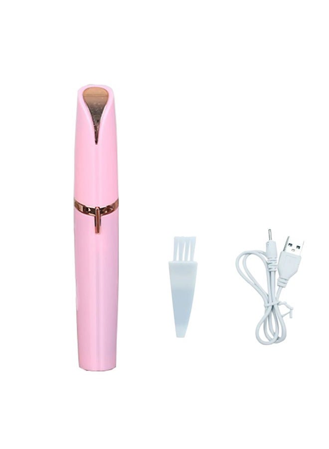 CaoXiong مزيل شعر الحواجب الكهربائي القابل لإعادة الشحن عبر USB للنساء - ماكينة حلاقة دقيقة مع ضوء، خالية من الألم - مزيل شعر الحواجب للوجه، الشفاه، اليد، الساق، إلخ. (وردي، متعدد الألوان) - Image 1