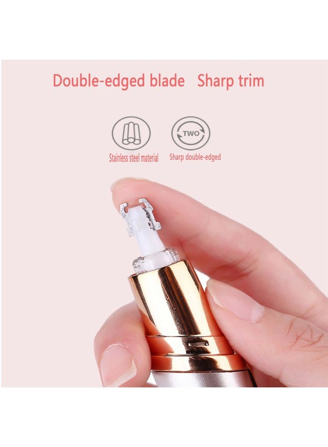 CaoXiong مزيل شعر الحواجب الكهربائي القابل لإعادة الشحن عبر USB للنساء - ماكينة حلاقة دقيقة مع ضوء، خالية من الألم - مزيل شعر الحواجب للوجه، الشفاه، اليد، الساق، إلخ. (وردي، متعدد الألوان) - Image 5
