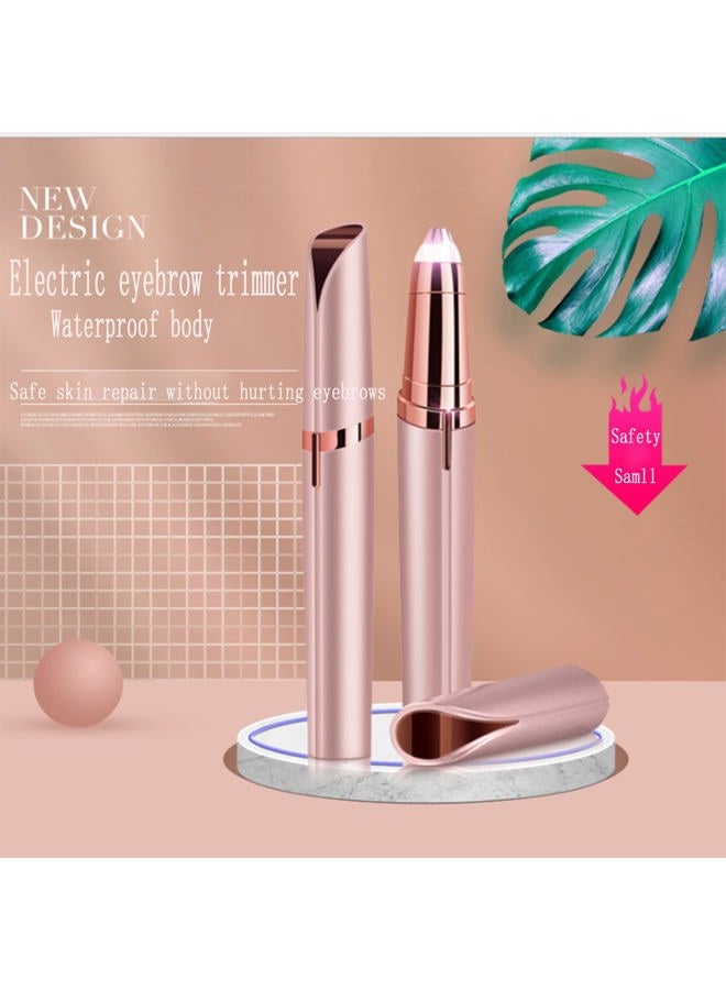 CaoXiong مزيل شعر الحواجب الكهربائي القابل لإعادة الشحن عبر USB للنساء - ماكينة حلاقة دقيقة مع ضوء، خالية من الألم - مزيل شعر الحواجب للوجه، الشفاه، اليد، الساق، إلخ. (وردي، متعدد الألوان) - Image 4