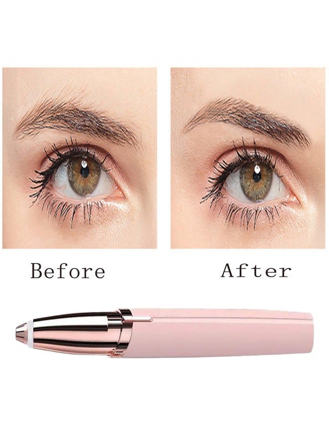 CaoXiong مزيل شعر الحواجب الكهربائي القابل لإعادة الشحن عبر USB للنساء - ماكينة حلاقة دقيقة مع ضوء، خالية من الألم - مزيل شعر الحواجب للوجه، الشفاه، اليد، الساق، إلخ. (وردي، متعدد الألوان) - Image 3