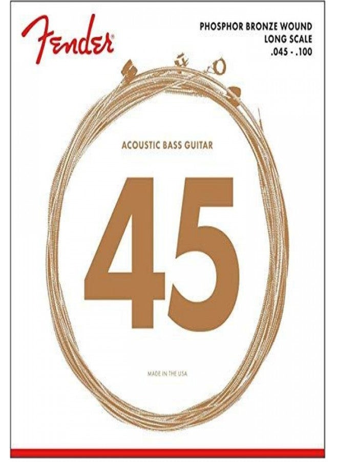 Fender 8060 Acoustic Bass Strings, Phosphor Bronze, Long Scale .045-.100