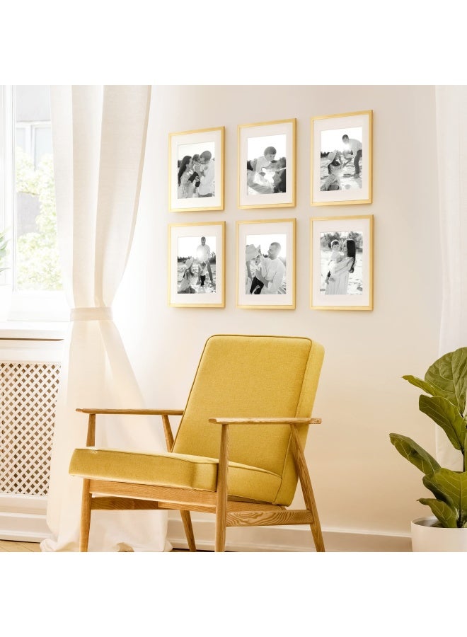 upsimples مجموعة إطارات صور upsimples 11x14 مجموعة من 5 إطارات عرض صور 8x10 مع مات أو 11x14 بدون مات إطارات صور جدارية ذهبية - Image 2