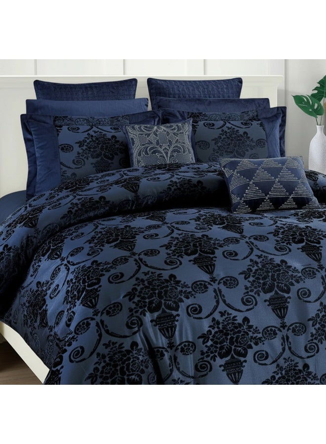 NADAV Huda Luxury Winter Comforter Set – Queen Size, Blue, 4 Pieces - Image 2