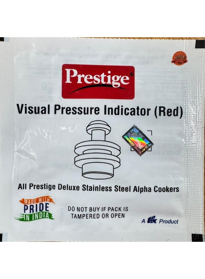 TTK Prestige مؤشر ضغط مرئي لقدر الضغط الفاخر [أحمر] مخصص فقط لقدر الضغط المصنوع من الفولاذ المقاوم للصدأ - Image 1