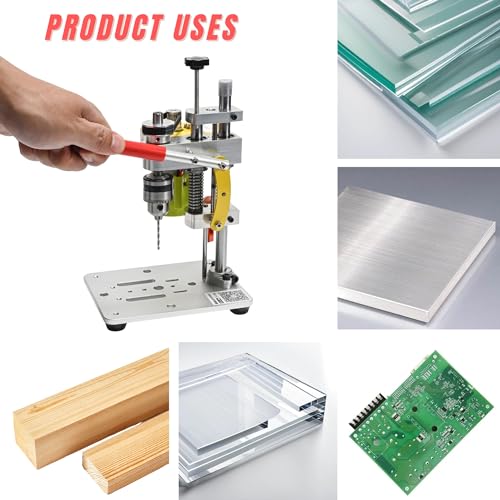 Mefape Electric Mini Bench Top Drill Press, 7 Speed Drilling Machine w/ B10 Chuck for 0.6-6mm Bits, Mefape DIY Metal Woodworking Jewelry Drill Tool - Image 3