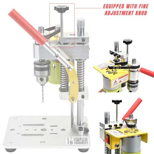 Mefape Electric Mini Bench Top Drill Press, 7 Speed Drilling Machine w/ B10 Chuck for 0.6-6mm Bits, Mefape DIY Metal Woodworking Jewelry Drill Tool - Image 5