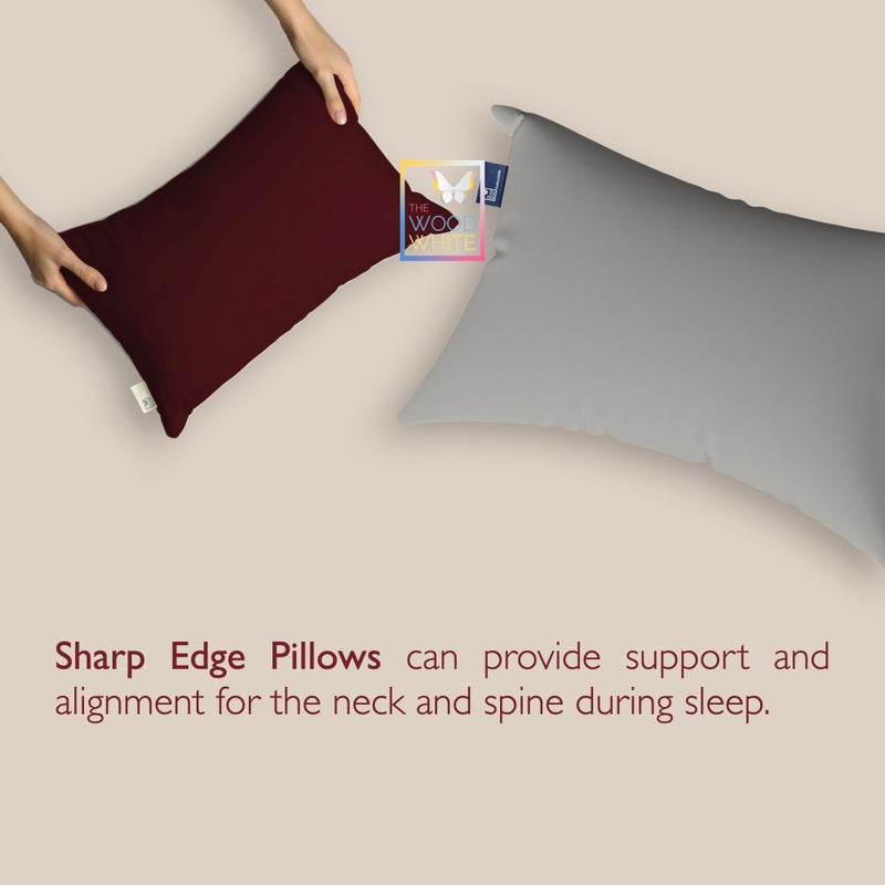 THE WOOD WHITE THE WOOD WHITE Microfiber Blue Soft Pillows Set of 2. 16 x 24 Inches  - Image 5