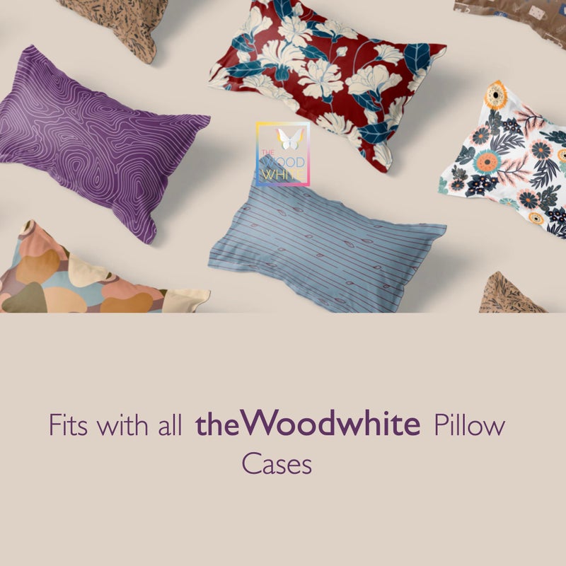 THE WOOD WHITE THE WOOD WHITE Microfiber Blue Soft Pillows Set of 2. 16 x 24 Inches  - Image 3