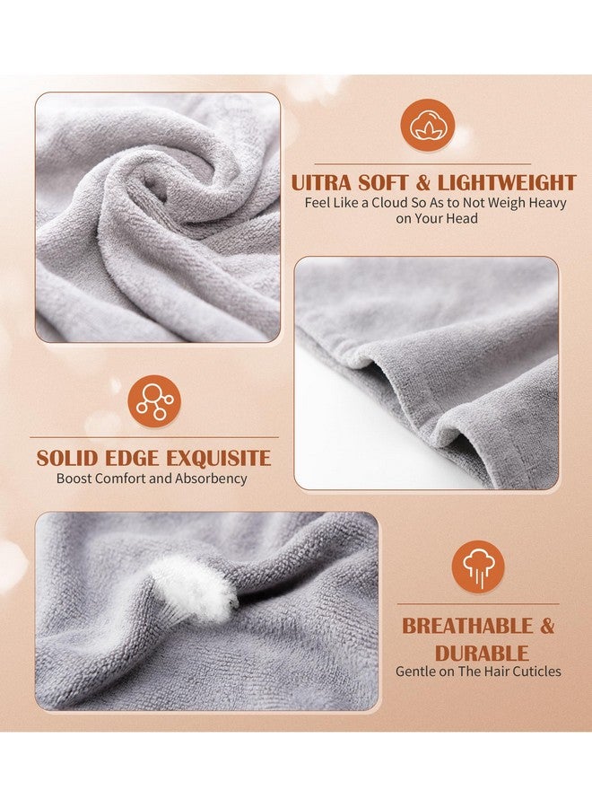 POPCHOSE POPCHOSE Microfiber Hair Towel Wrap, Fast Drying Hair Turban, Soft Ultra Absorbent, No Frizz Hair Wrap Towels for Women Wet Hair, Curly, Longer, Thicker Hair, Gifts Stocking Stuffers for Women - Image 3