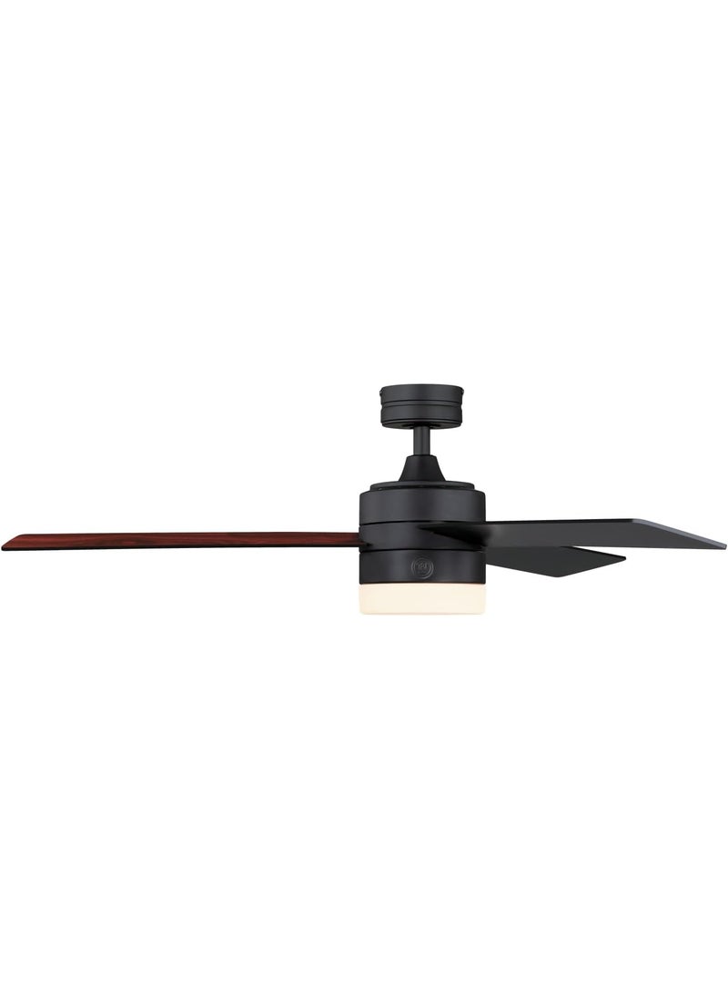 Westinghouse Westinghouse 7205900 Alta Vista Modern LED Ceiling Fan with Light and Remote Control 52 Inch Matte Black Finish Opal Frosted Glass  - Image 4