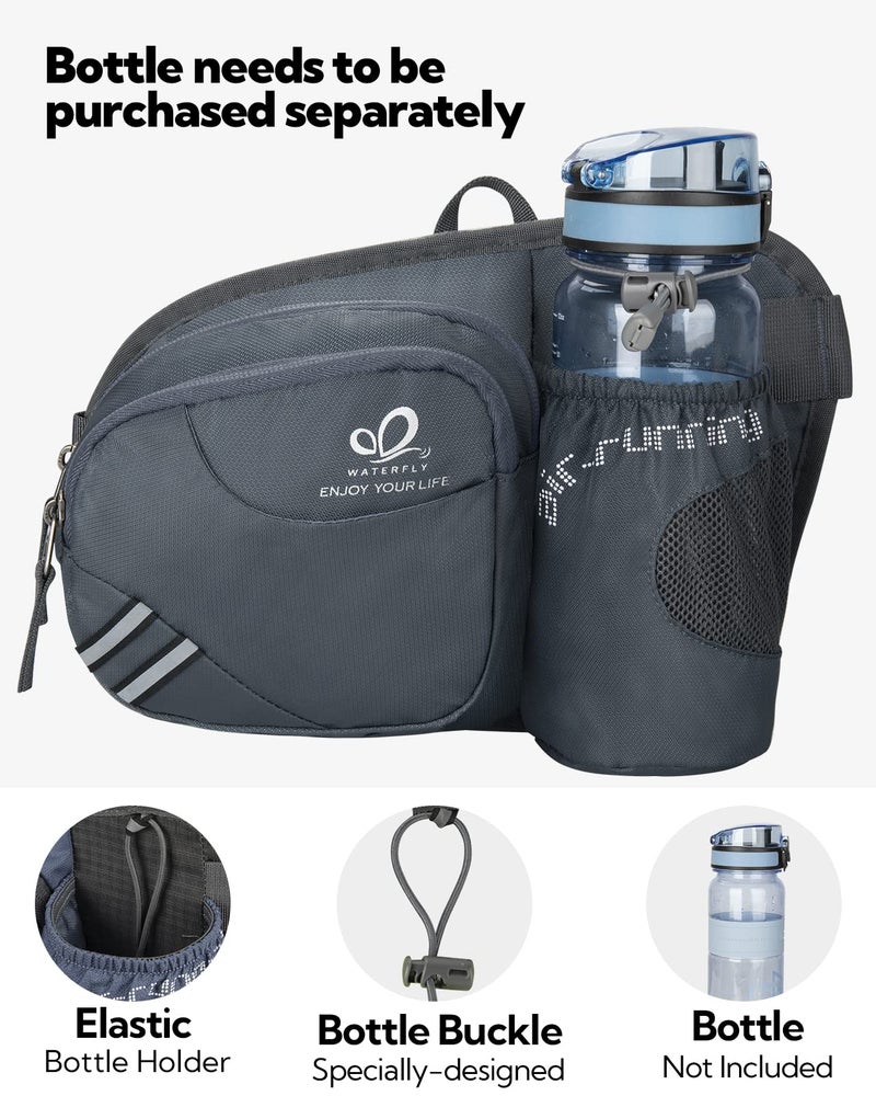 WATERFLY Fanny Pack Waist Bag: Waist Pack for Women Men with Water Bottle Holder Hiking Fanny Pack for Running Walking DogWalking Travel Cycling - Image 3