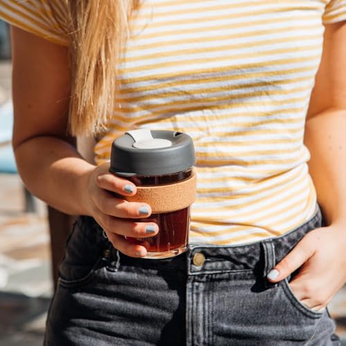 KeepCup BCALM12 Brew, Reusable, Tempered Glass Cup with Cork Band,12 OUNCE - Image 5