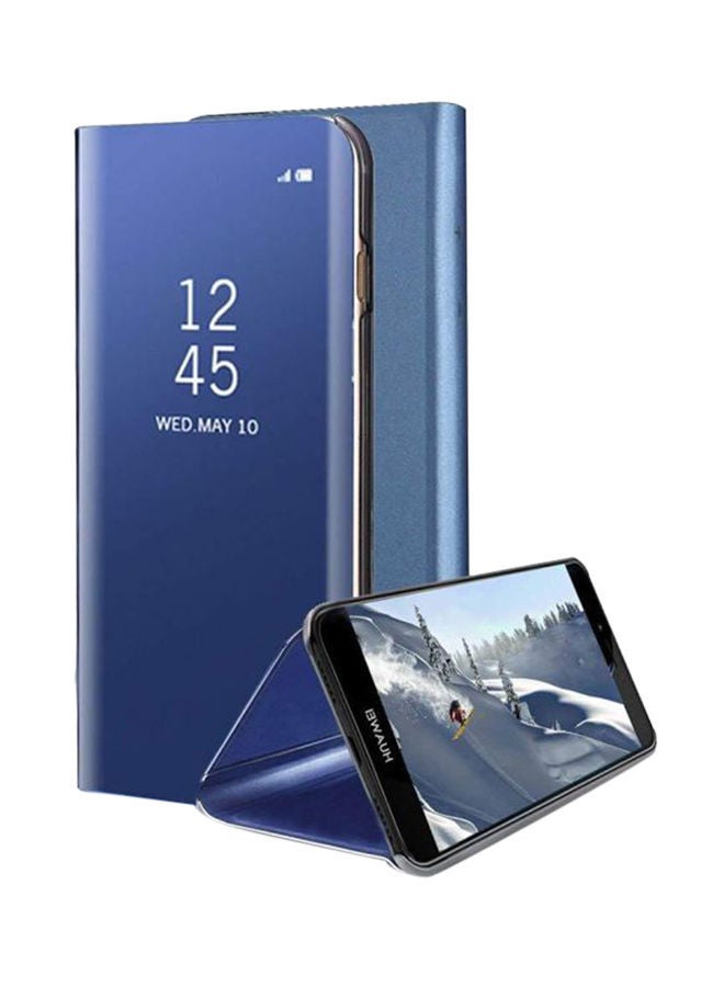 NIBEMINENT Protective Flip Cover For Huawei Mate 10 Pro Blue