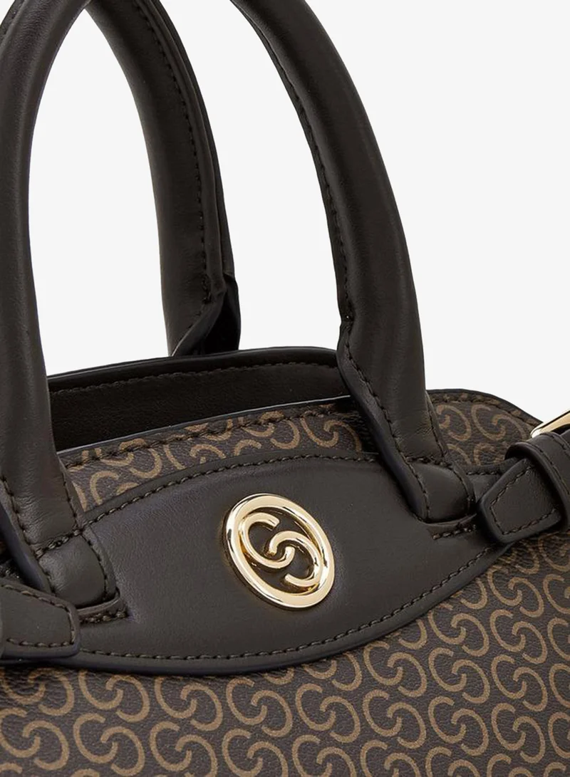 Celeste BROWN Monogram Print Tote Bag With Double Handle for Women | Best Price UAE